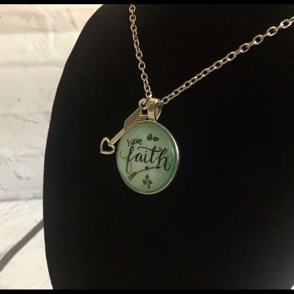 Restocked Have Faith motivational necklace NEW - Picture 2 of 7